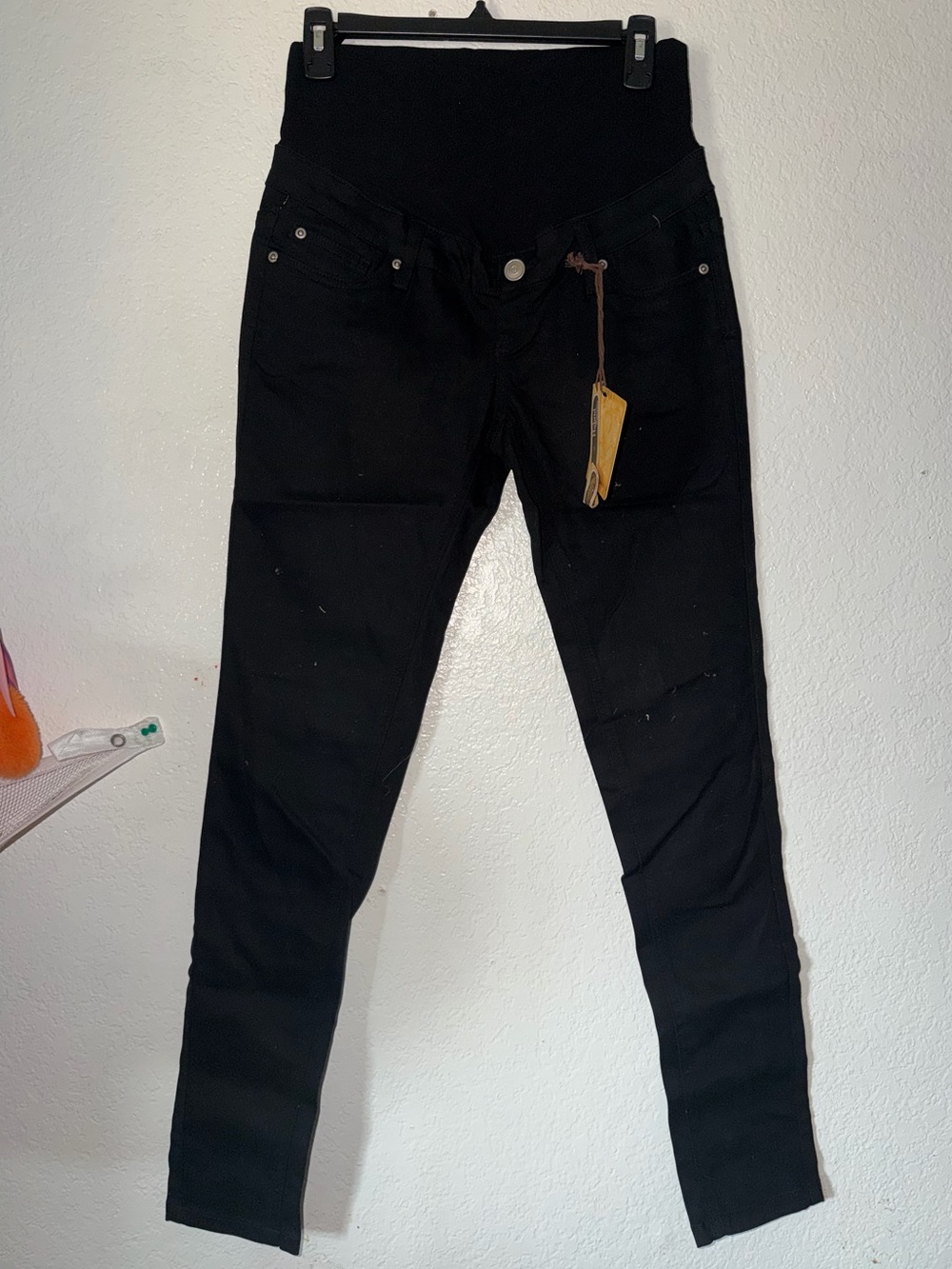 Hybrid & company Black Maternity Skinny Jeans with Overband